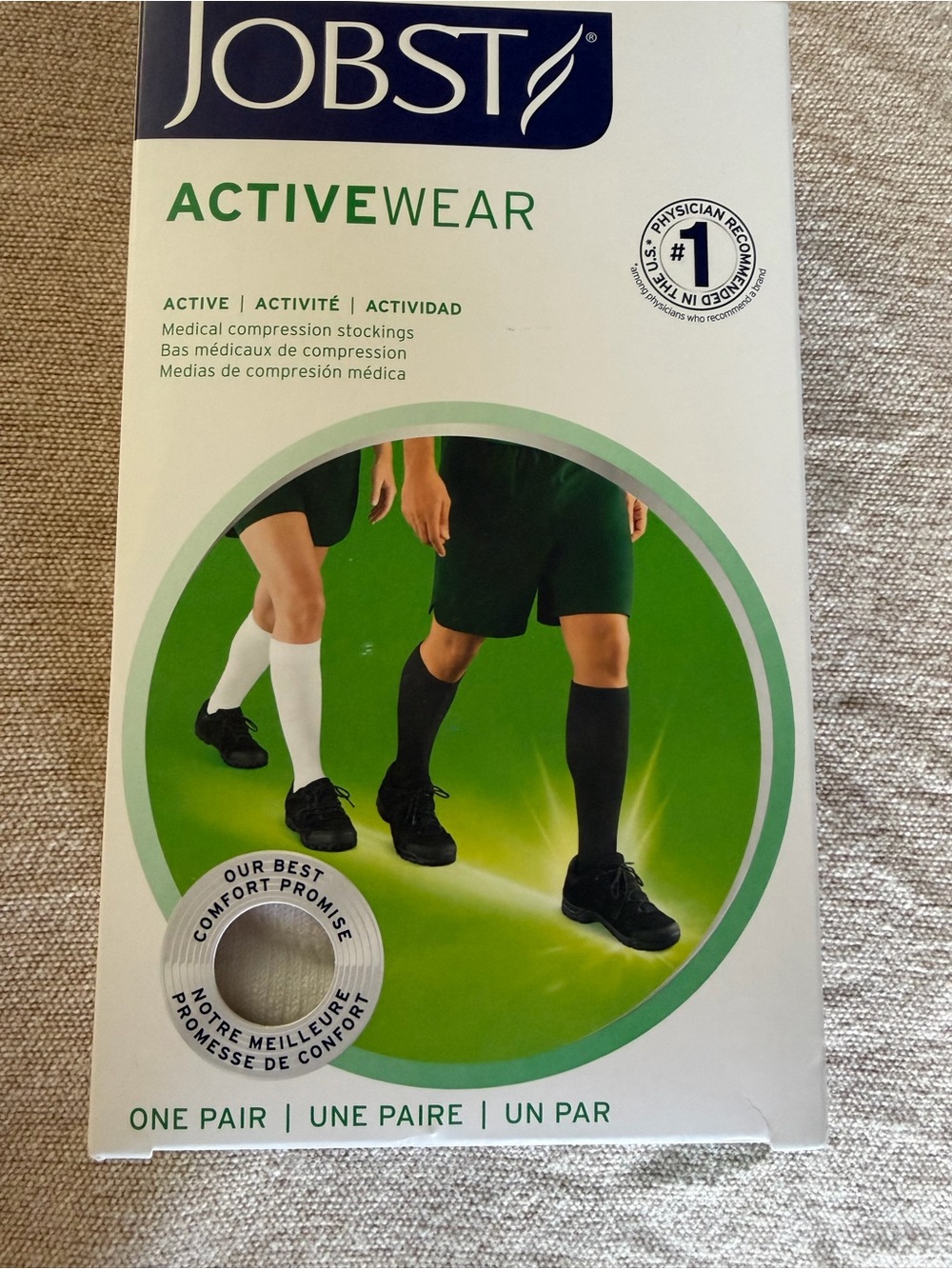 Womens White Knee-High Athletic Socks - Pack